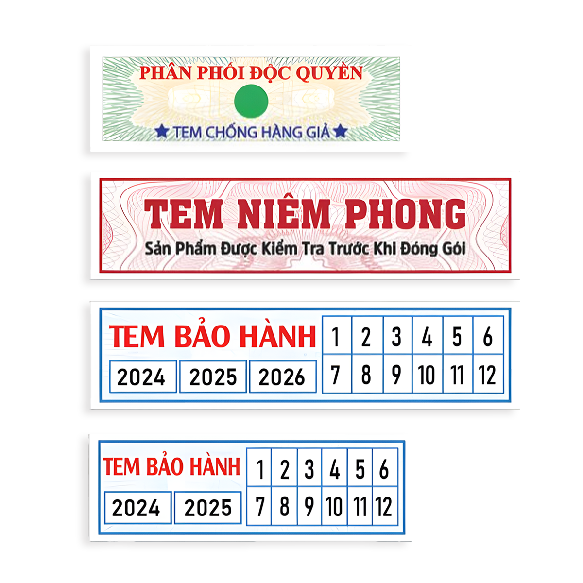 In tem bảo hành