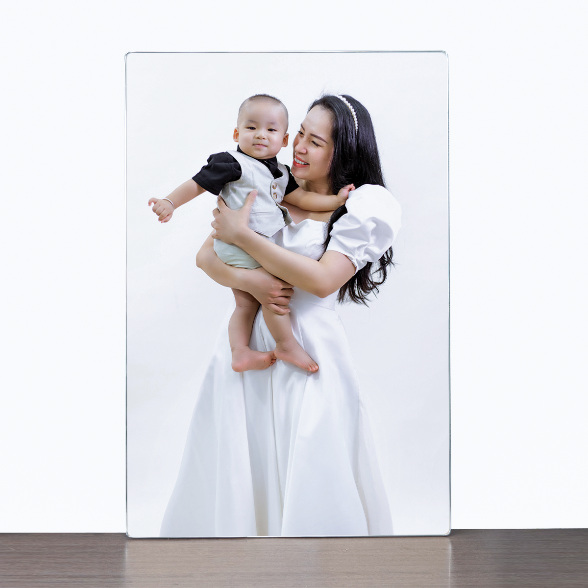 Ảnh phóng High Quality Ép Gỗ Viền Bạc In Lụa