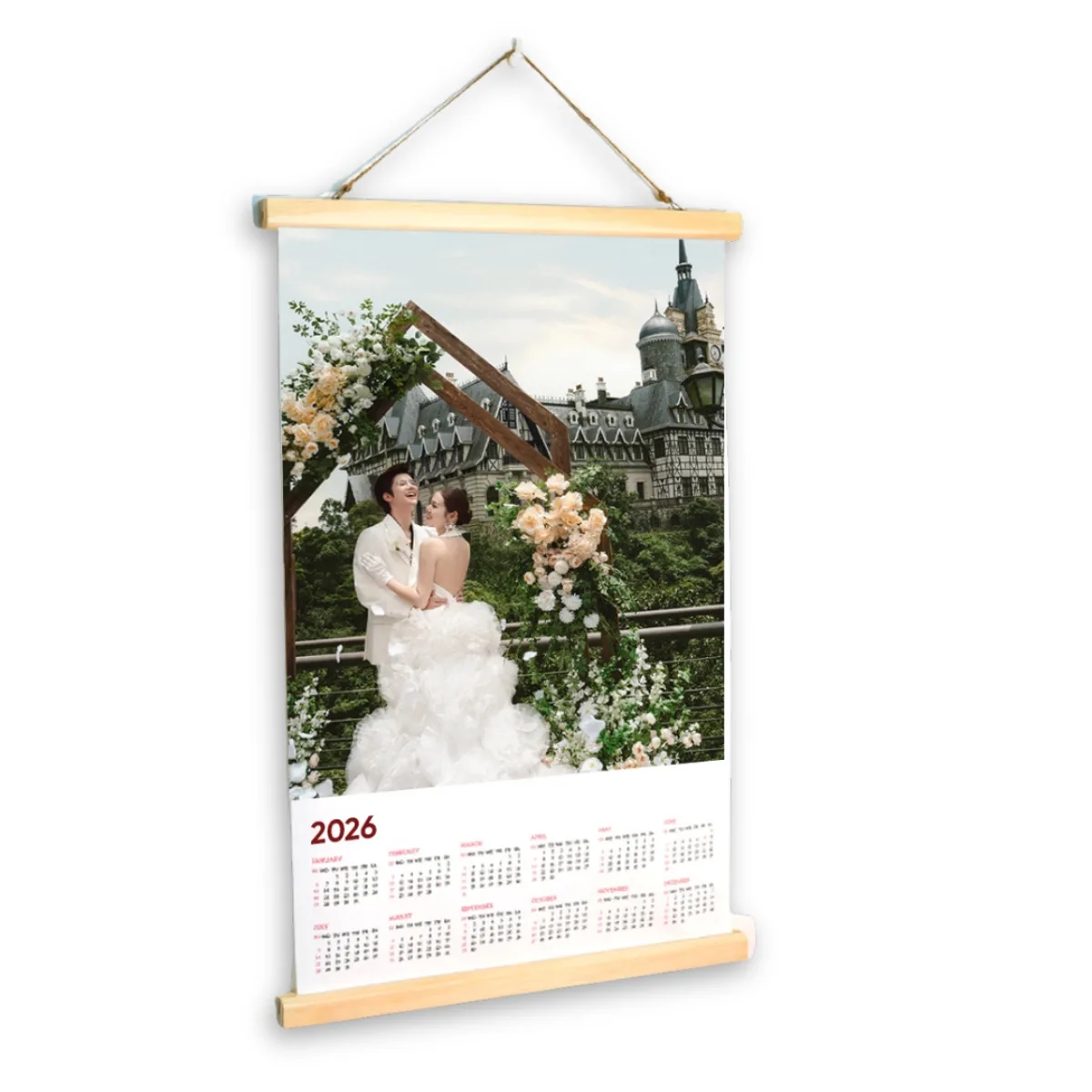 Ảnh Lịch Canvas Nẹp Gỗ