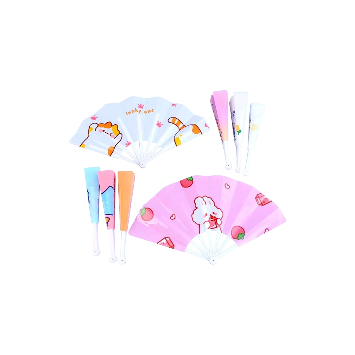 Quạt Giấy Cán Nhựa