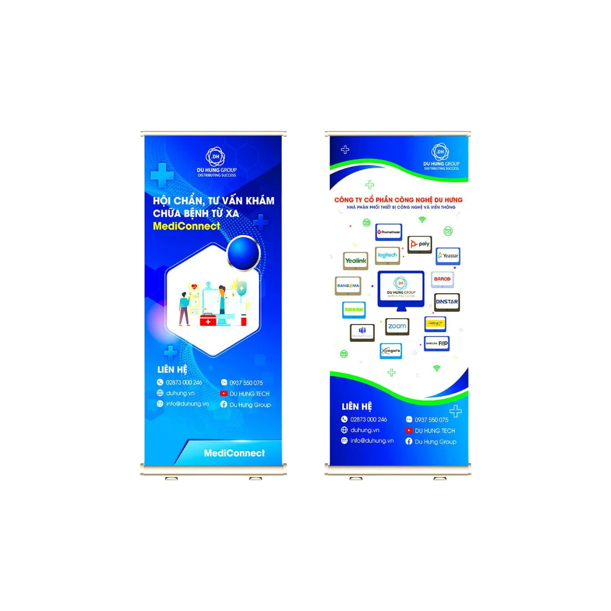 Chân Standee Cuốn Nhôm Tốt 0.8x2m