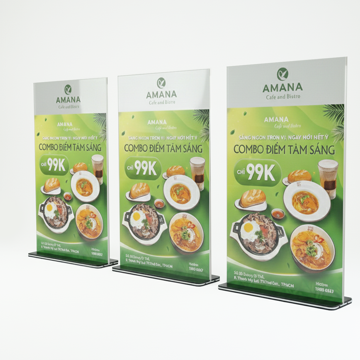 Menu mica để bàn