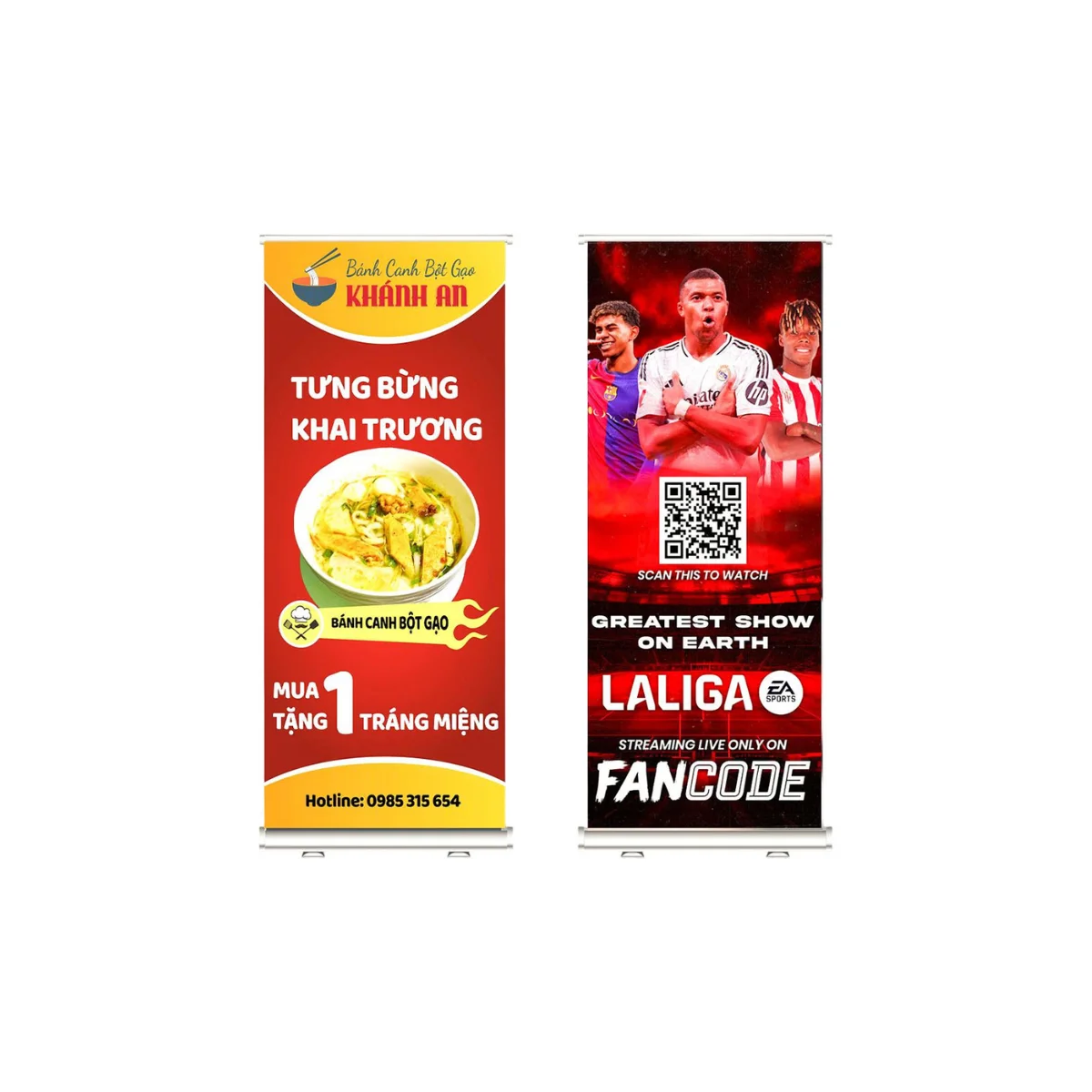 Chân Standee Cuốn Nhôm Thường 0.8x2m