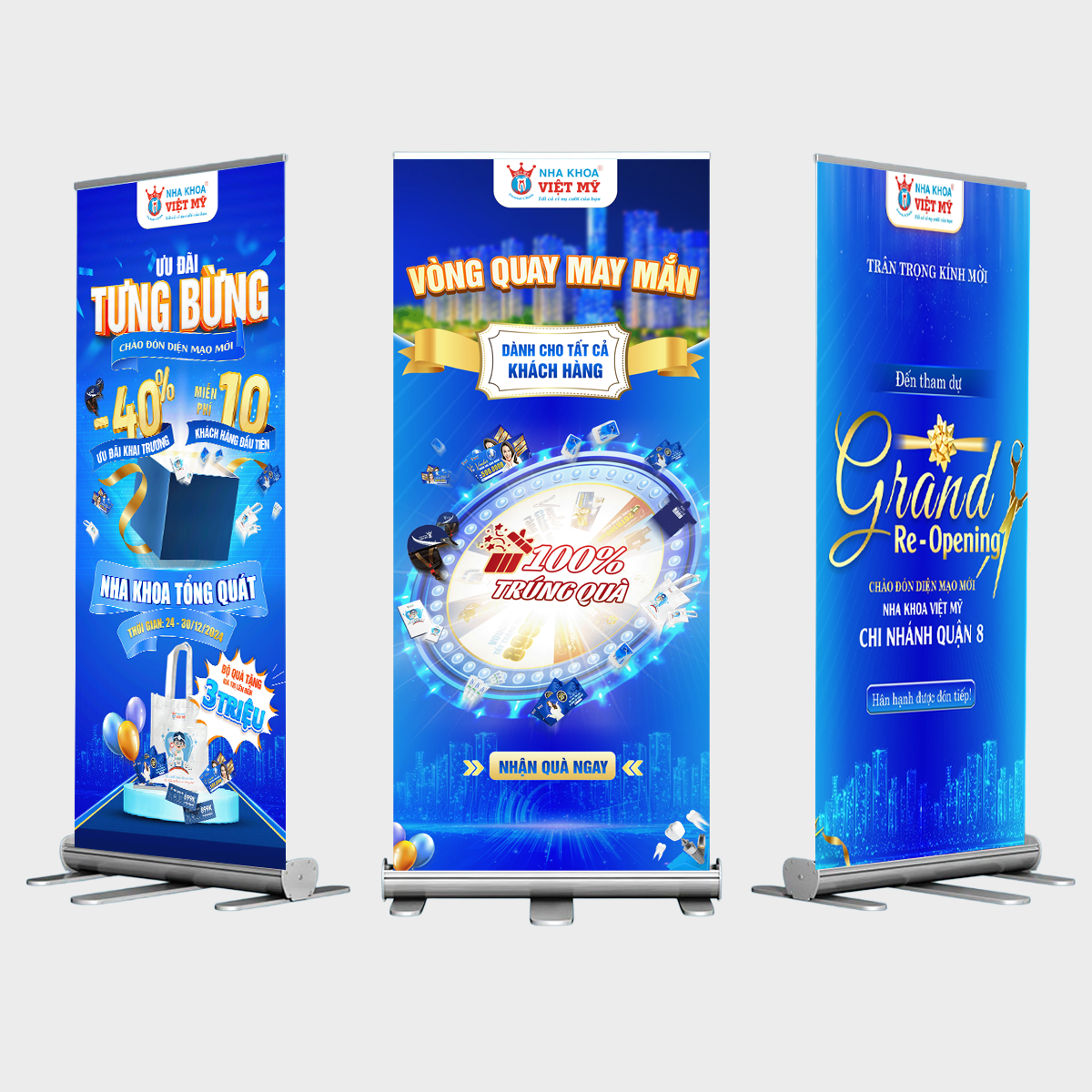 Chân Standee Cuốn Nhôm Tốt 0.6x1.6m