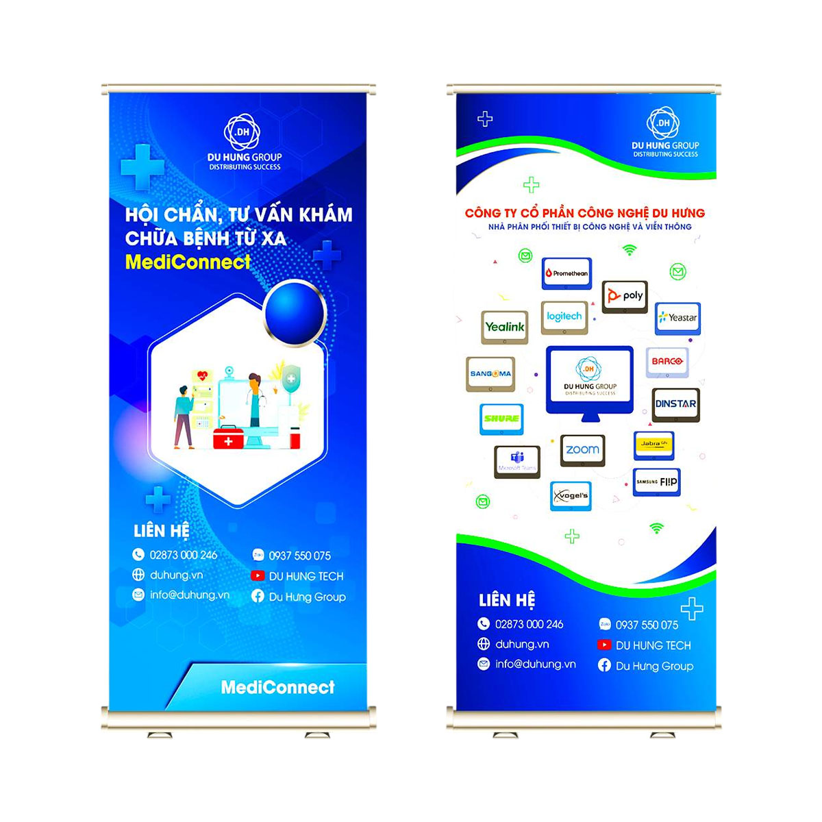 Chân Standee Cuốn Nhôm Thường 0.6x1.6m