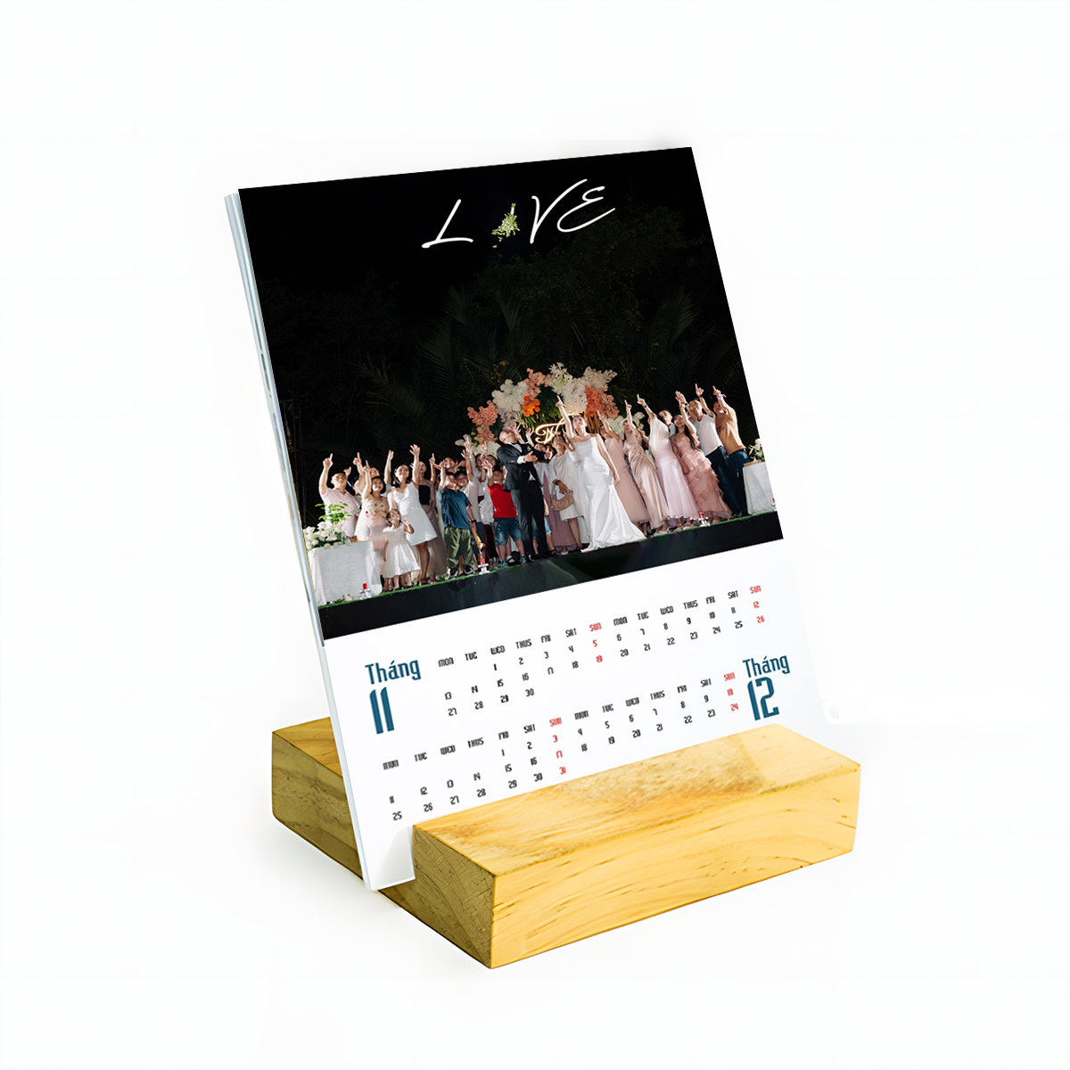 Ảnh Lịch Đế Gỗ Để Bàn