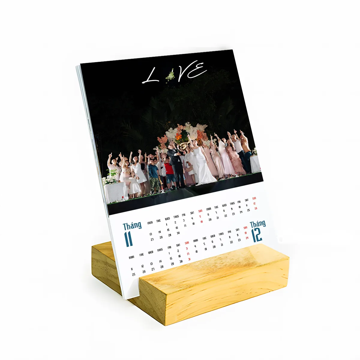 Ảnh Lịch Đế Gỗ Để Bàn