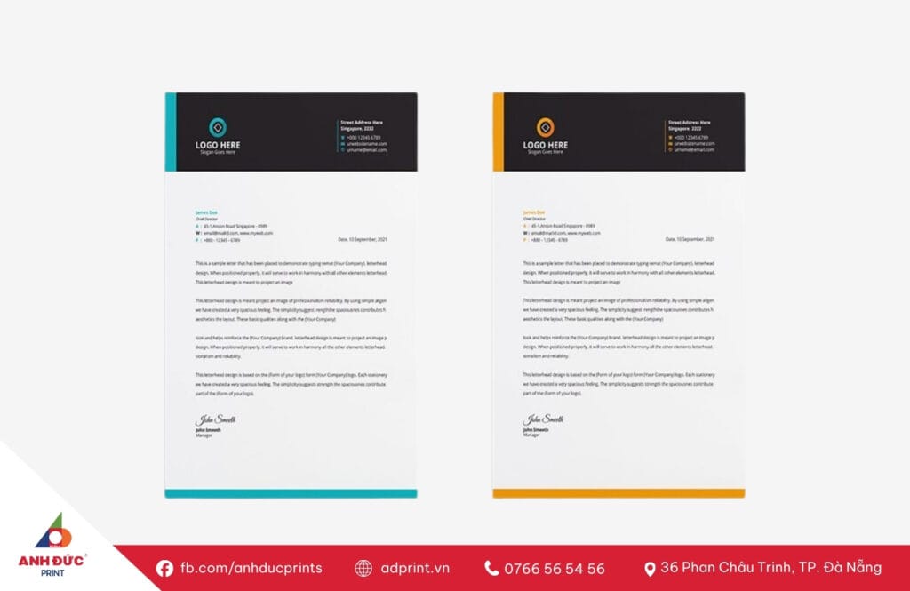 In giấy tiêu đề (Letterhead)