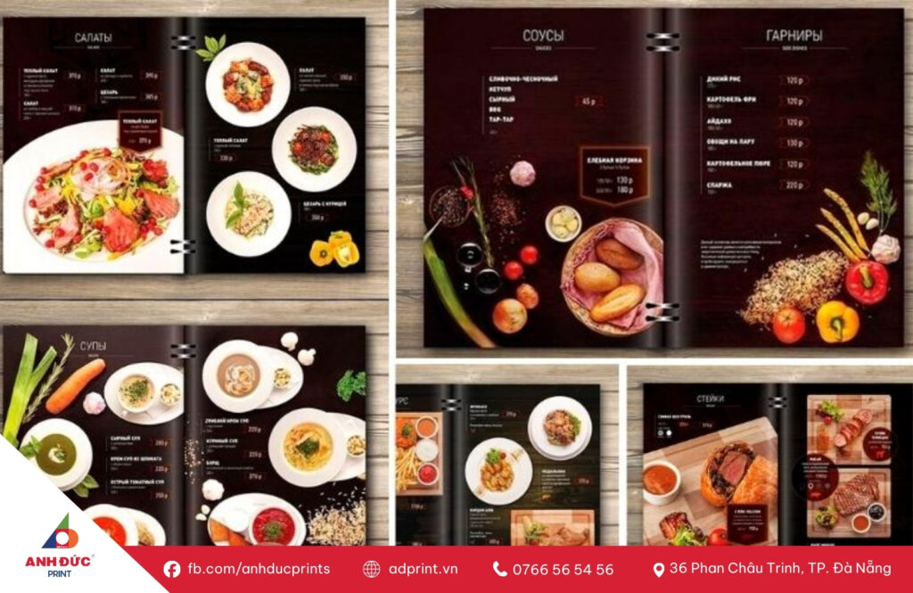 In menu nhựa chống nước 100%, siêu bền màu tại Anh Đức Print 5 In menu
