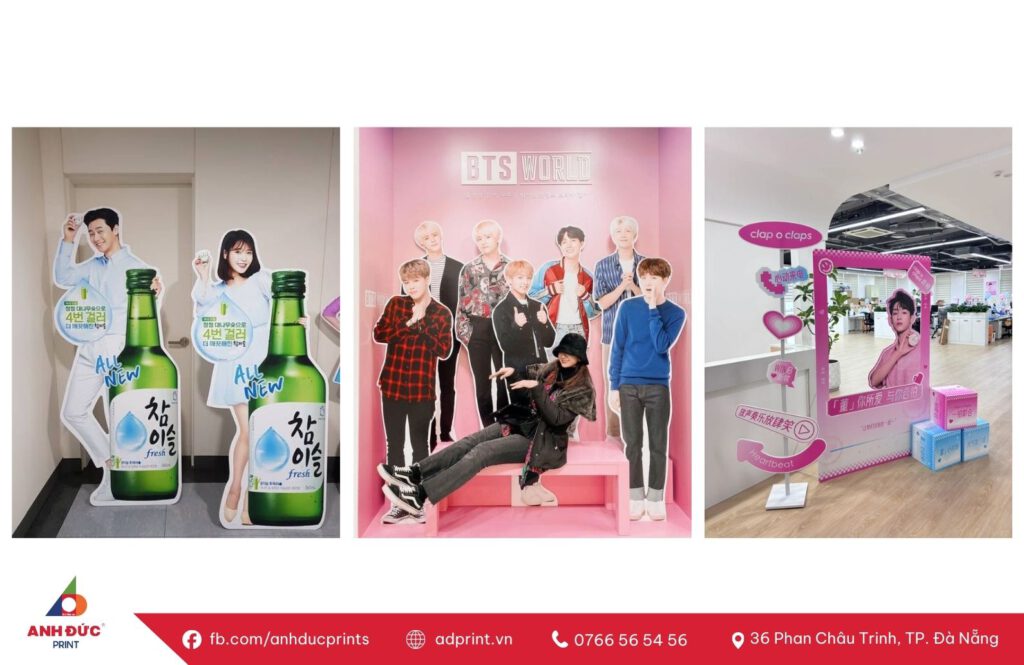 in standee mô hình