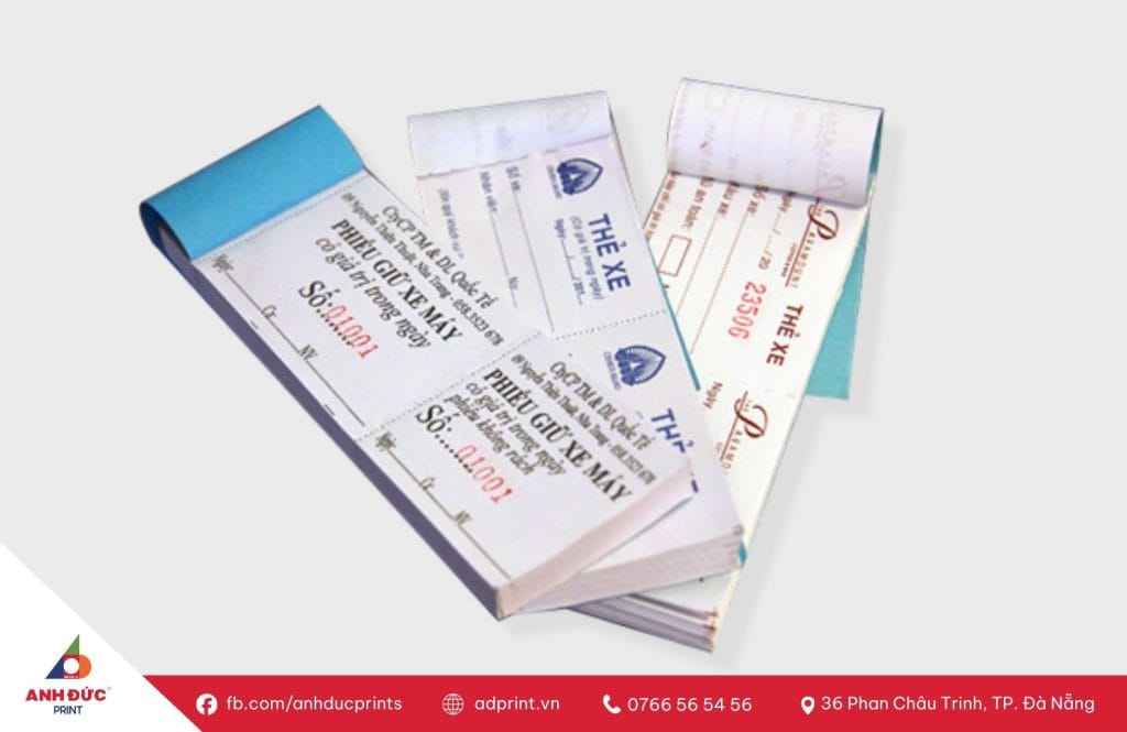 in thẻ giữ xe, vé gửi xe