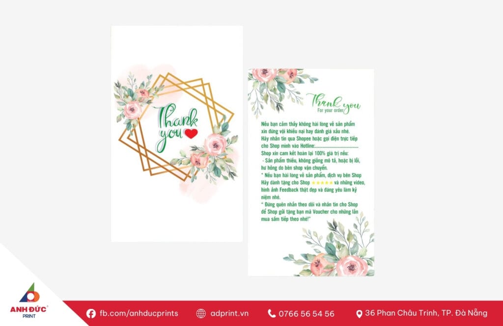 In thiệp cảm ơn (Thank you card)