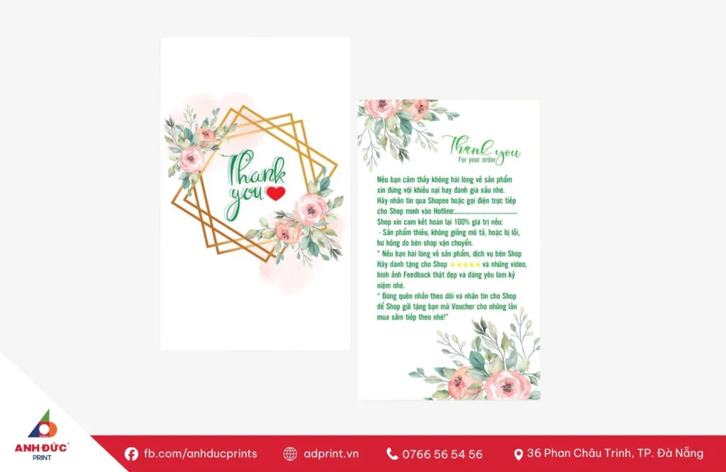 In thiệp cảm ơn (Thank you card)