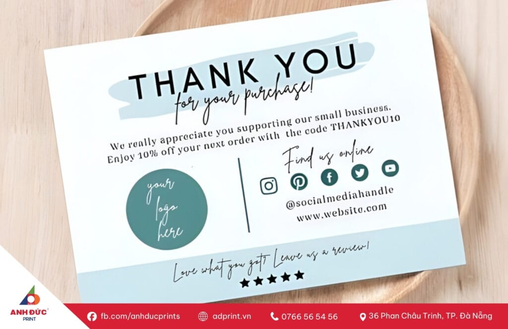 In thiệp cảm ơn (Thank you card)