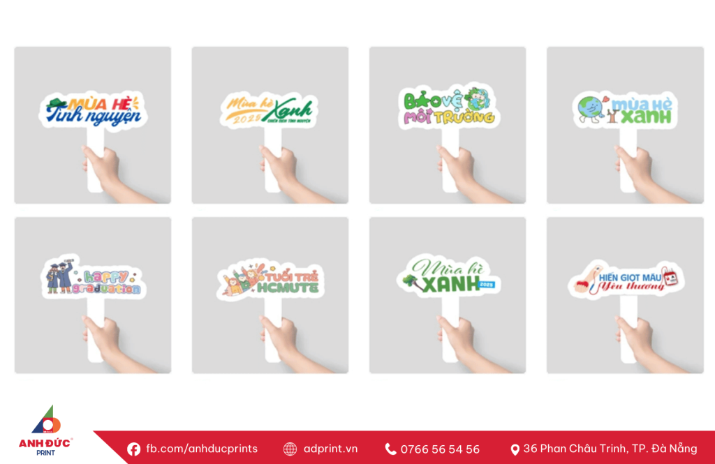 in hashtag cầm tay sự kiện