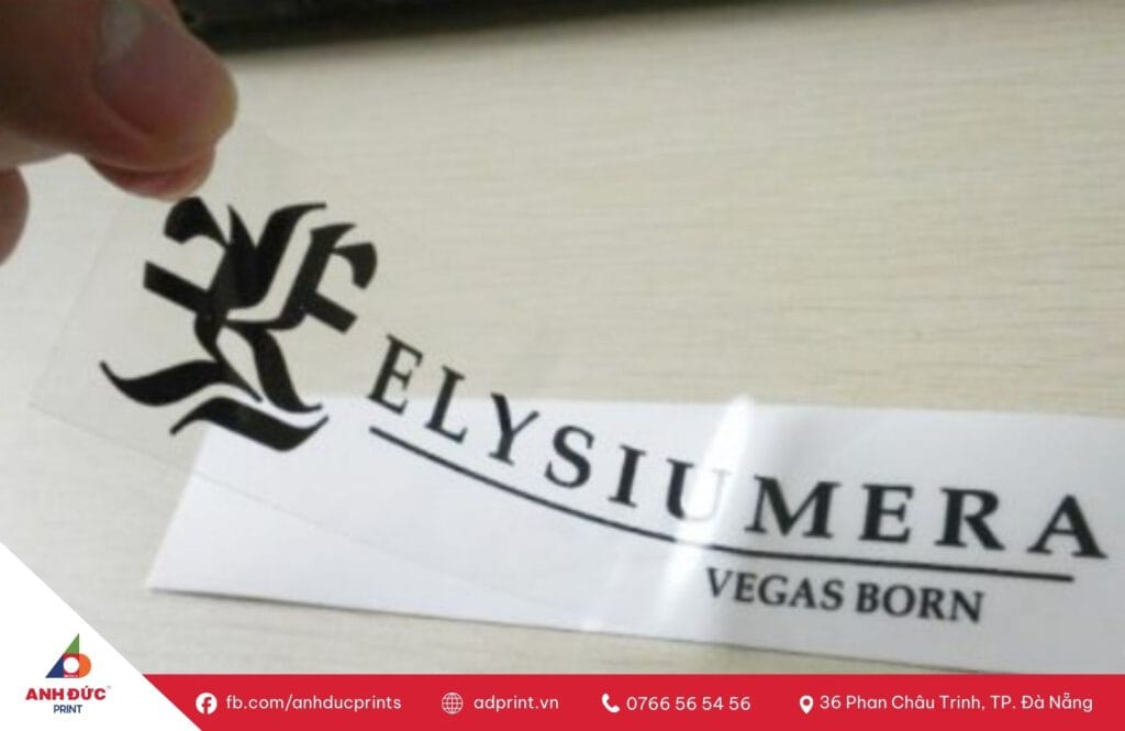 in tem decal trong suốt