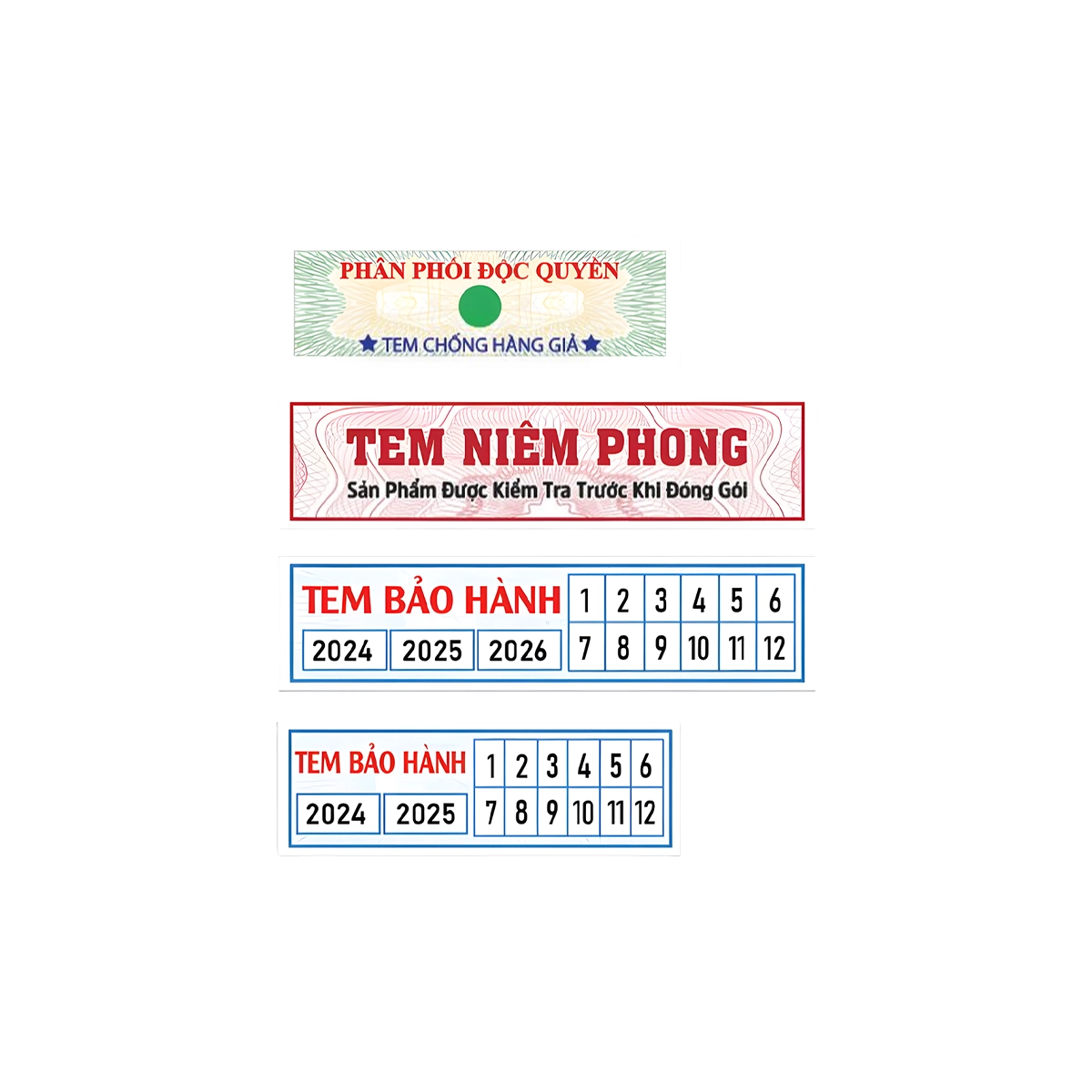 In tem bảo hành