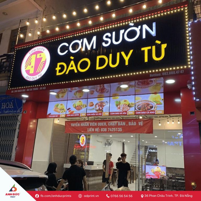 in bảng quảng cáo nhà hàng đà nẵng