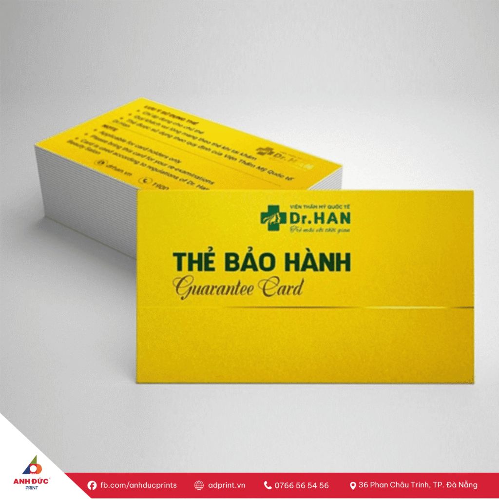 in thẻ bảo hành