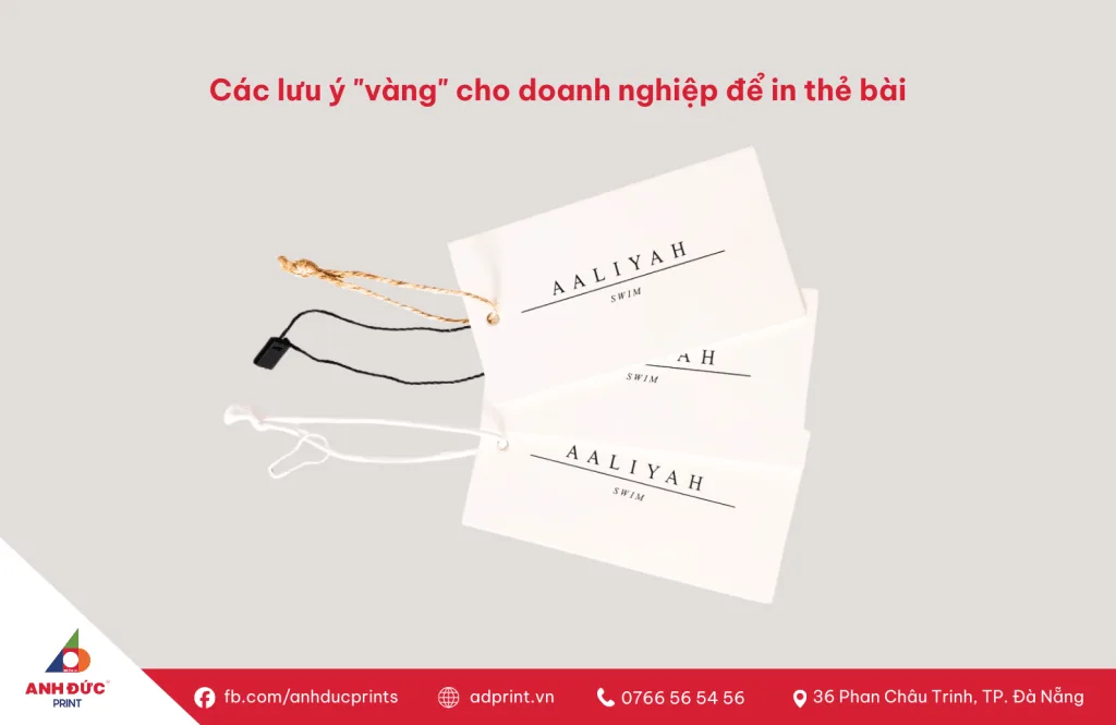 Các lưu ý "vàng" cho doanh nghiệp để in thẻ bài