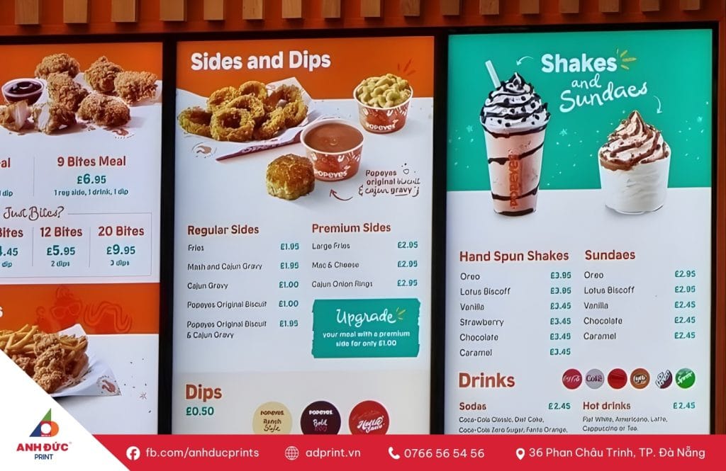 In Menu Treo Tường (Menu Board)