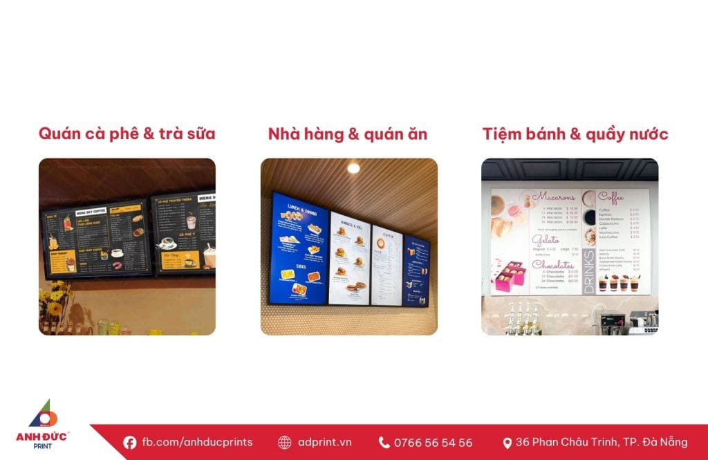 In Menu Treo Tường (Menu Board)