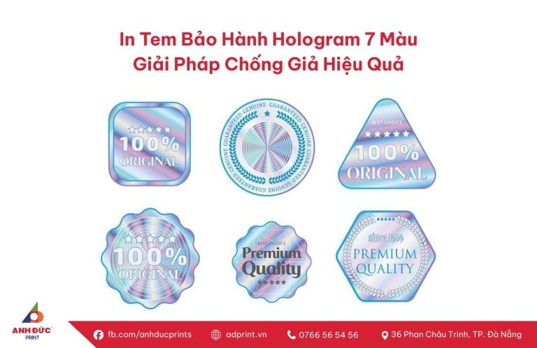 In Tem Bảo Hành Hologram 7 màu