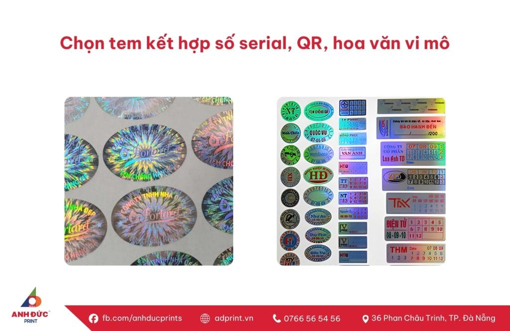 In Tem Bảo Hành Hologram 7 Màu