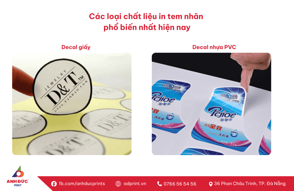 Các loại chất liệu in tem nhãn phổ biến nhất hiện nay