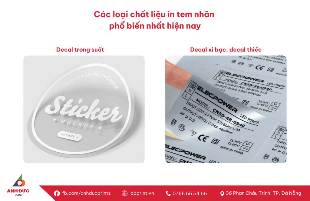 Các loại chất liệu in tem nhãn phổ biến nhất hiện nay