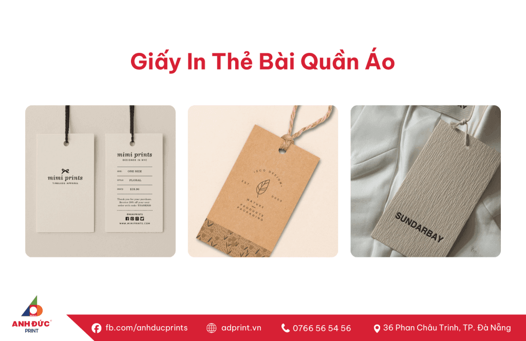 Giấy in thẻ bài quần áo