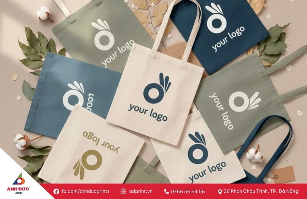 In Túi Tote Canvas Logo