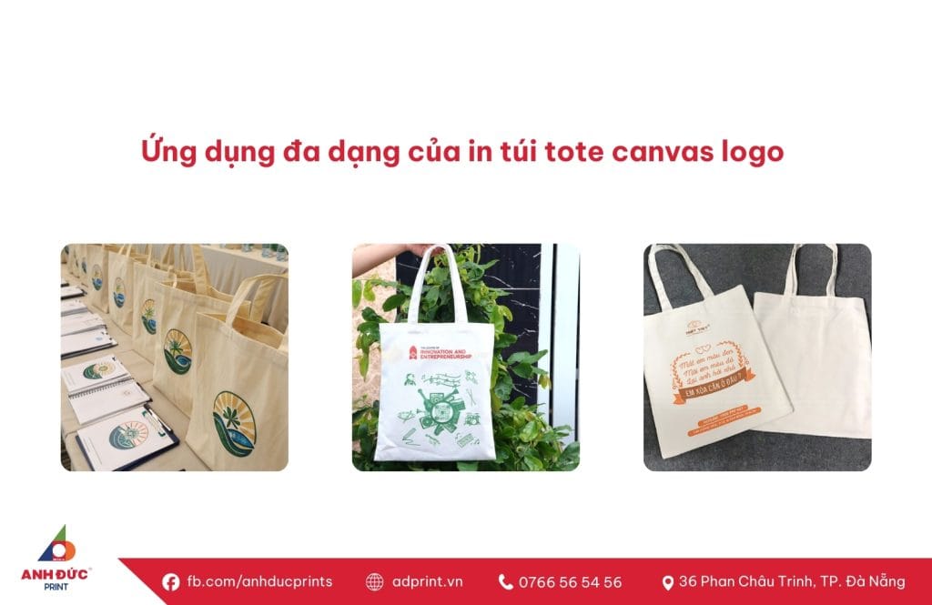 In Túi Tote Canvas Logo