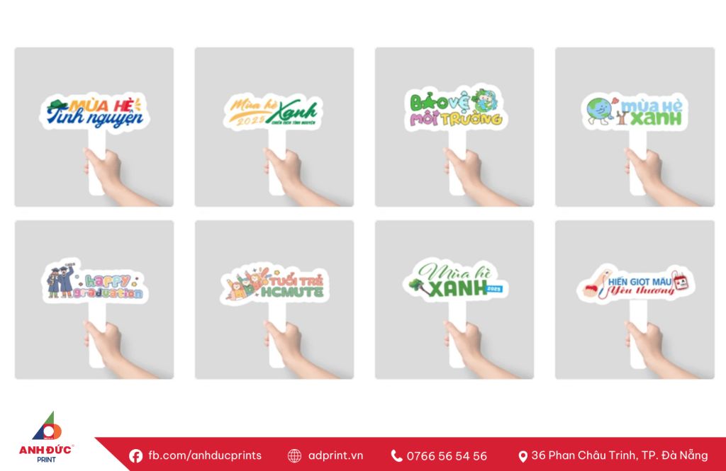 in hashtag cầm tay sự kiện