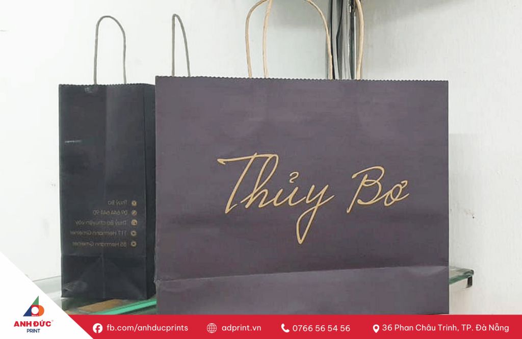 in túi giấy kraft đựng hàng