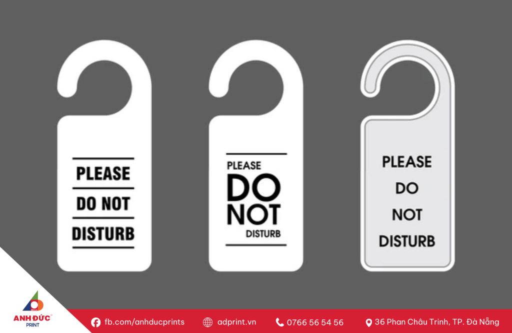 in thẻ treo cửa khách sạn