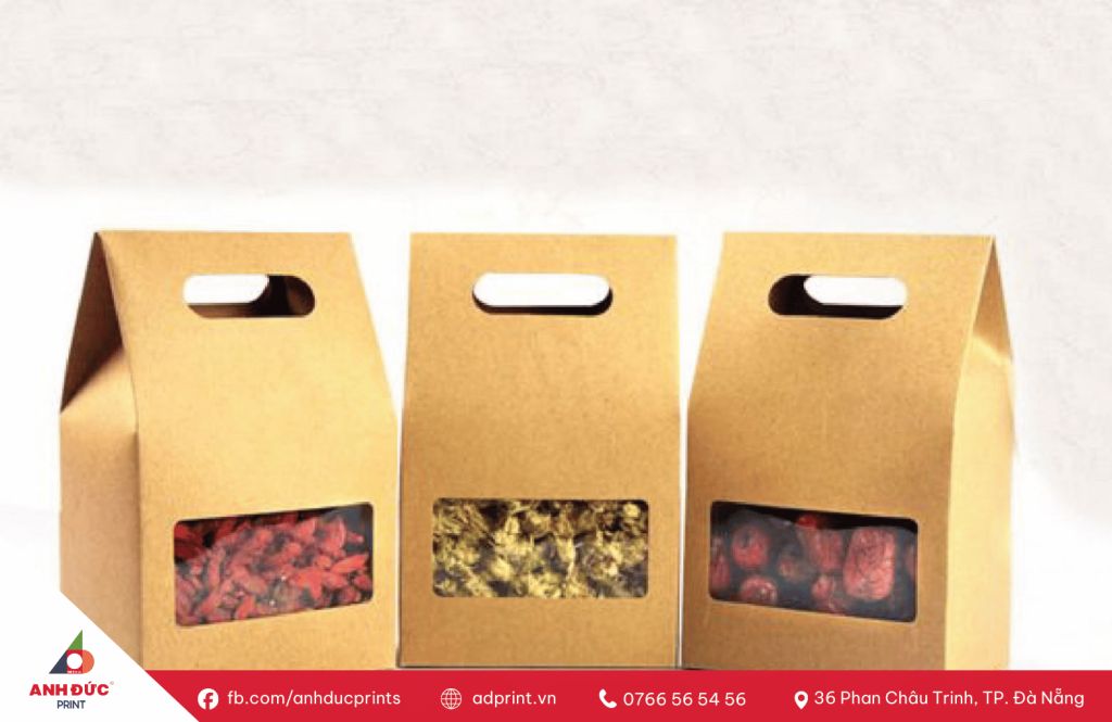 in túi giấy kraft đựng hàng