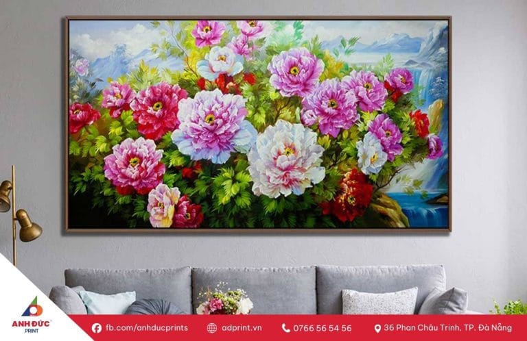 tranh hoa mẫu đơn