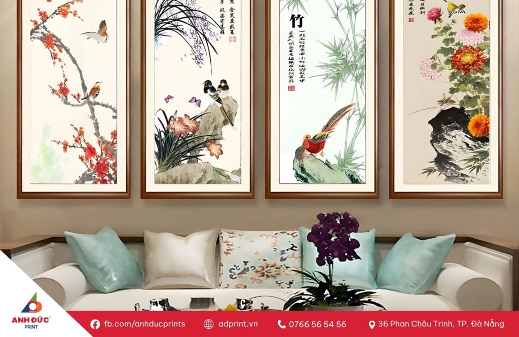 Tranh Tứ Quý hợp mệnh gì