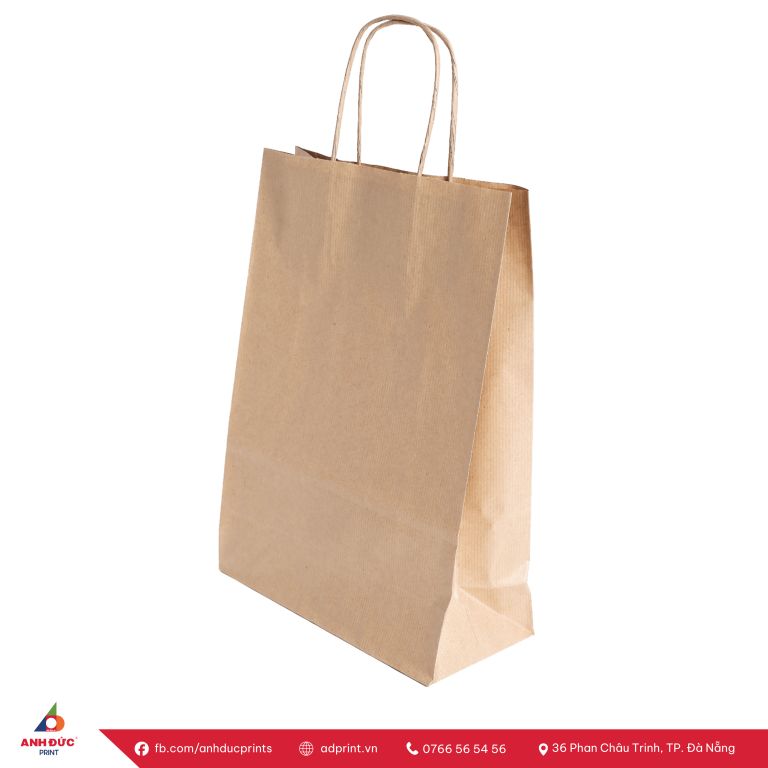 in túi giấy kraft đựng hàng