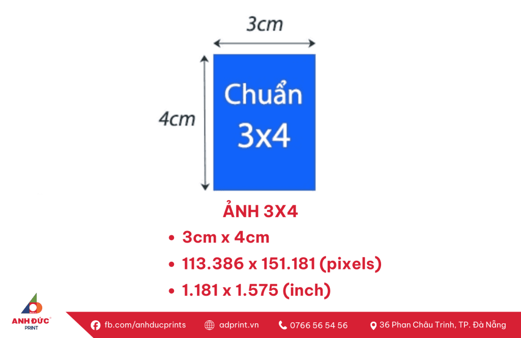 Kích thước ảnh 3x4