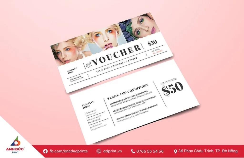 In voucher và vé mời sự kiện
