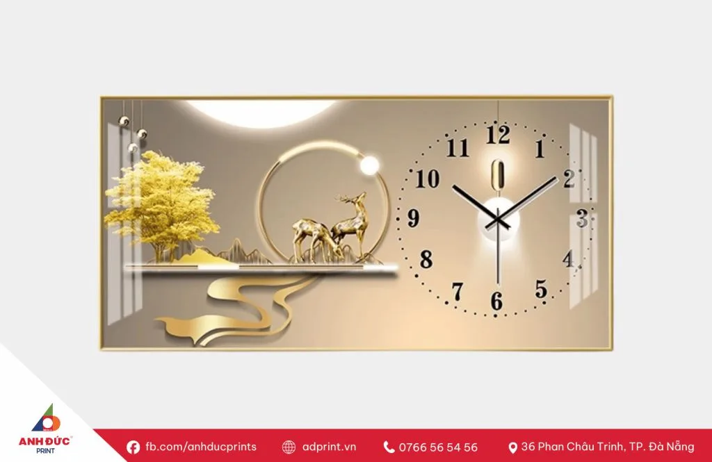 tranh đồng hồ treo tường đẹp