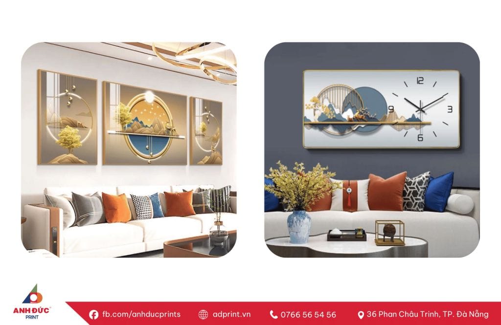 tranh đồng hồ treo tường đẹp