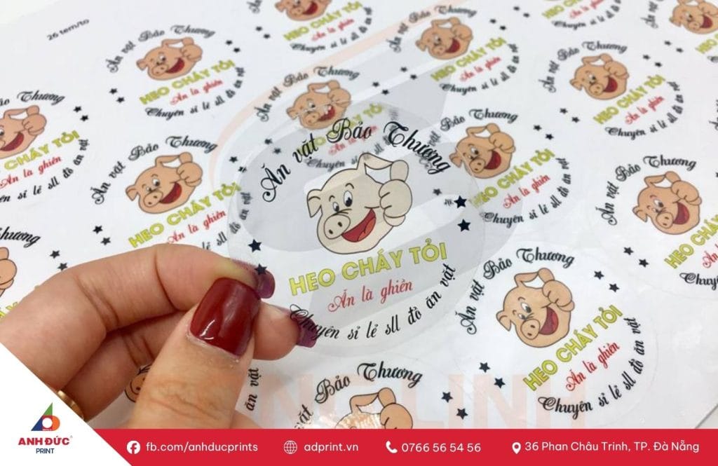 In tem dán decal trong suốt
