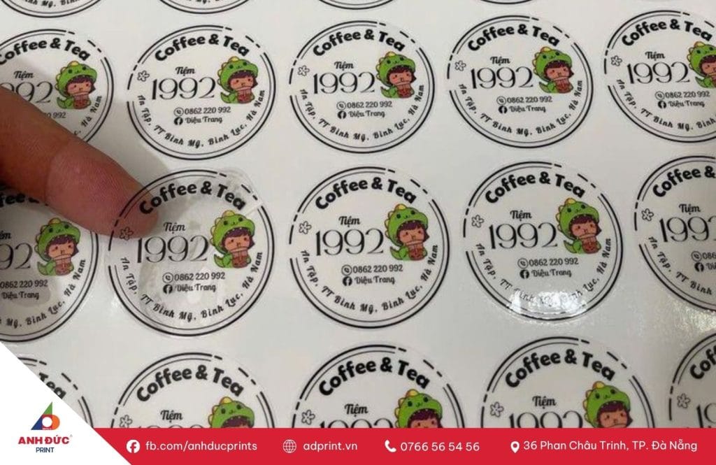 In tem dán decal trong suốt